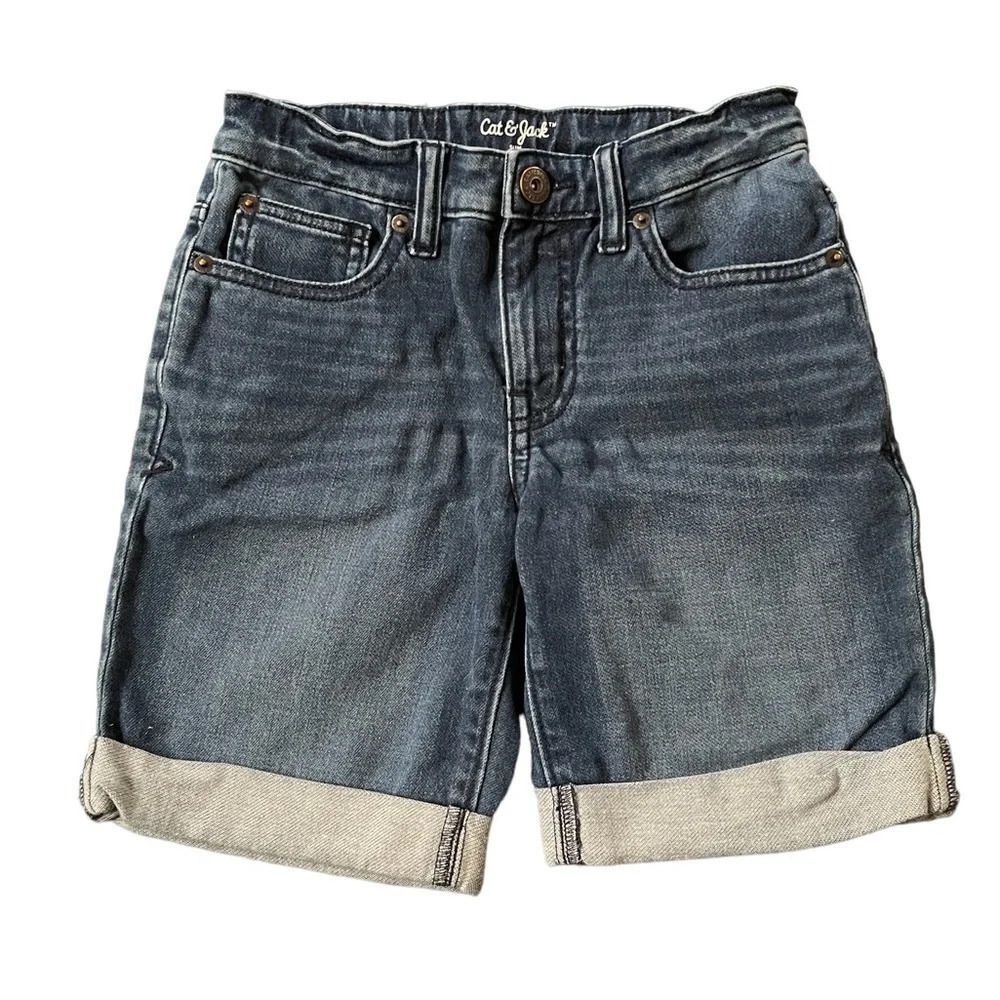 🔥 5 for $30 🔥 Cat & Jack Boys Cuffed Stretch Jean Shorts | Size 8
